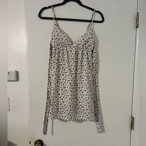 Princess Polly Floral Camisole in Cream and Brown size 0 (SKU K113)